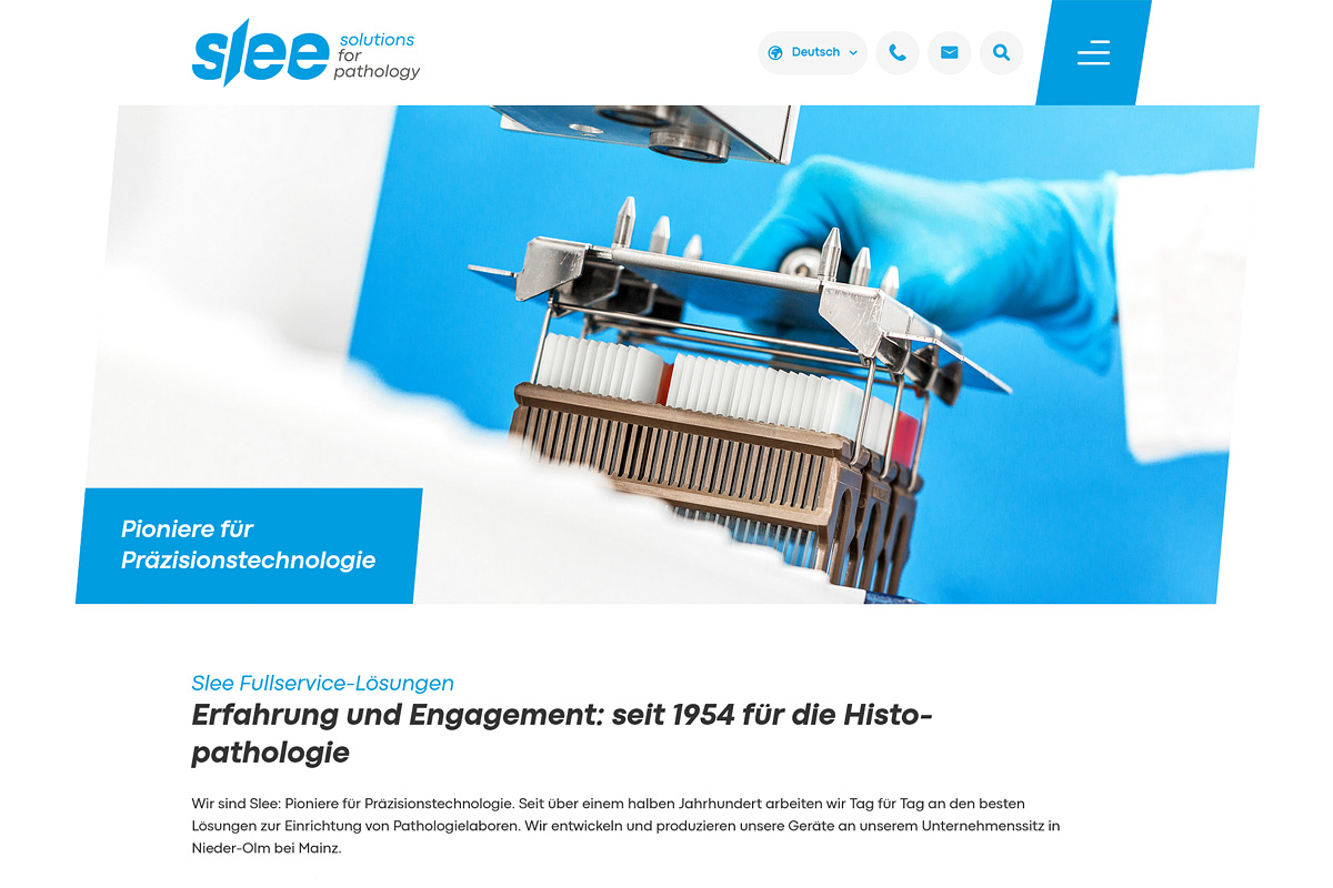 Stockhorn Webprojekt: Slee medical GmbH